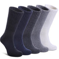 DYW Womens Merino Wool Hiking Socks Thermal Warm Winter Boot Crew Cushion Work Walking Gift Socks 5 Pairs （5 Pairs Solid Colors,Medium）