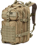 Tru Salute 45L Military Tactical Backpack - Large Army Assault Pack | Molle Bug Out Bag (Tan)