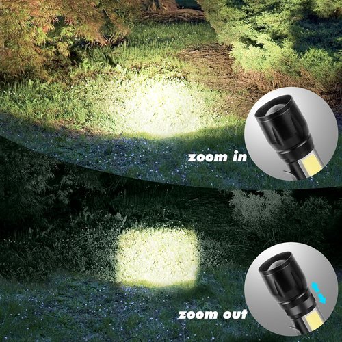 KunHe 6 Pack USB Rechargeable Mini Small LED Flashlights Bulk Camping Lantern Flashlight Bright High Lumens EDC Flash Light
