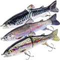 TRUSCEND Easy Catch SwimMax with BKK Hooks, Magic Noisy Wiggling and Vibrating Actions for More Bites, Lifelike Fishing Lures for Bass Trout Walleye Crappie, Strongest Dyneema Fiber Jointed Swimbaits