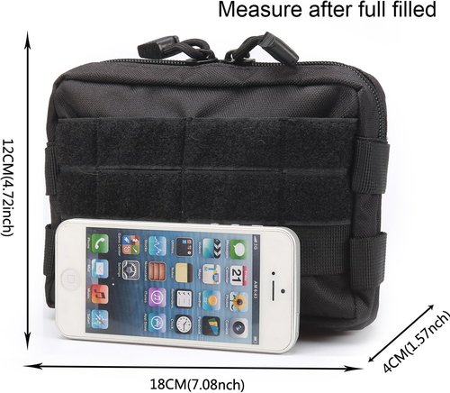 MOLLE Pouches - Tactical Water-Resistant Utility Gear | 2-Pack Compact EDC Pouches