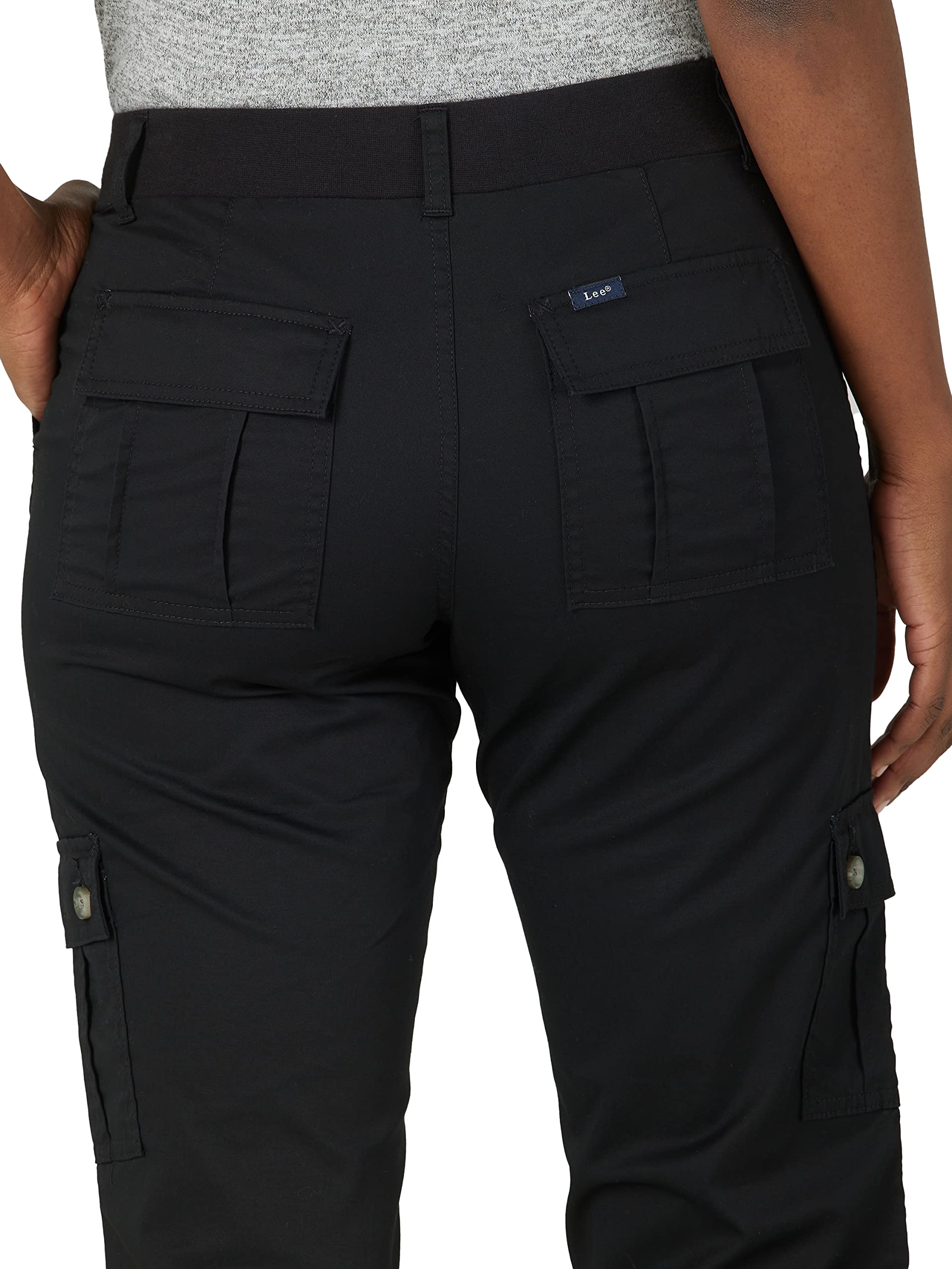 Lee Women's Ultra Lux Comfort with Flex-to-Go Cargo Capri Pant Black '14