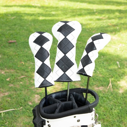 Golf Club Covers Exquisite Embroidery Driver Covers Fariway Wood Headcover Hybrid Cover Leather Golf Headcovers for Most Brand (for Hybrid)