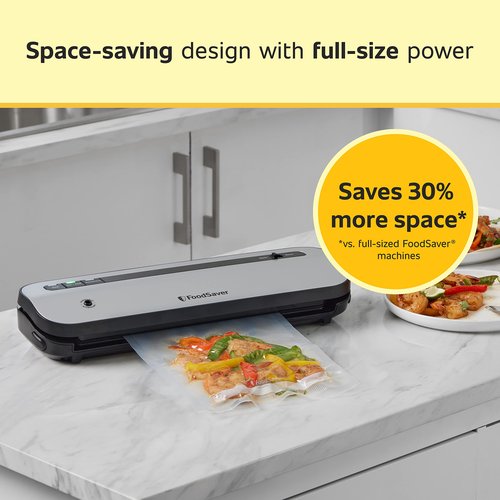 FoodSaver Space-Saving Vacuum Sealer with Bags and Roll