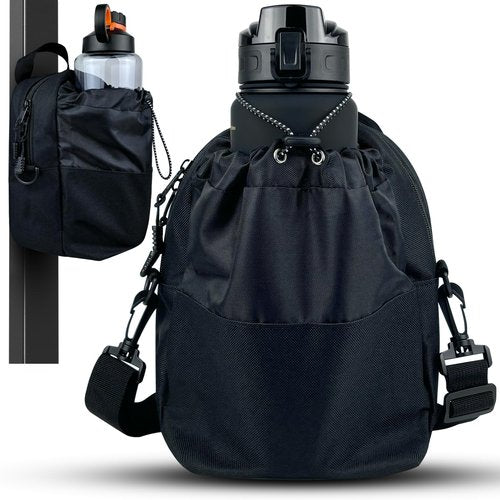 StellarPulse Magnetic Gym Bag | Magnetic Gym Water Bottle Bag 64oz | 4 Built-in Magnets Water Bottle Holder for Gym | with Adjustable Shoulder Strap for Sports Travel Workout