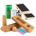 Professional Foot & Ankle Balance Training System – Cork Balance Board with Adjustable Wooden Bars for Stability, Rehab & Performance