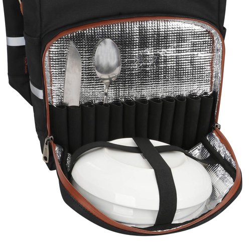 TOURBON Canvas Pannier Bicycle Rear Rack Back Seat Tail Insulated Trunk Cooler Double Bag