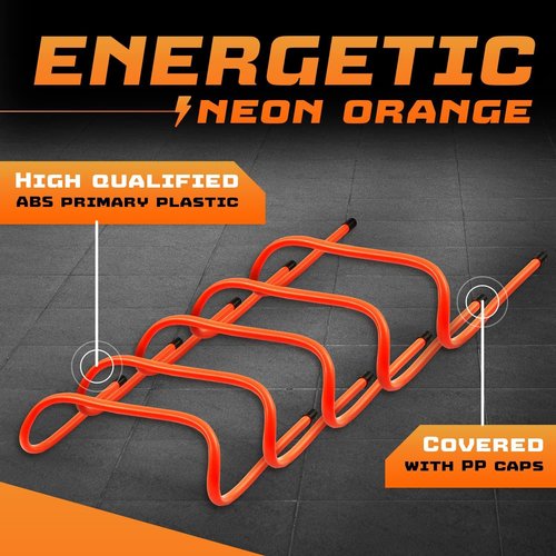 Yes4All Agility Speed Training, Agility Hurdles for Athletes, Speed and Agility Training Equipment for Soccer, Basketball, Football Hurdle Training – 10 Hurdles with Carry Strap