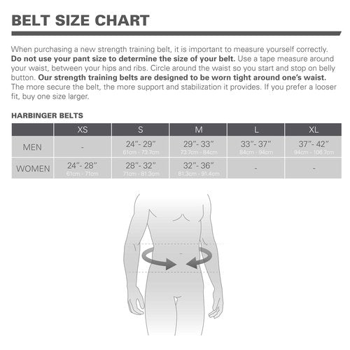 Harbinger Men's Firm Fit 7.5-Inch Contoured Weightlifting Belt, X-Large, Black