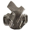 DeSantis Speed Scabbard Leather OWB Gun Holster - Belt Slide Gun Holster, Precise Molding, Compatible with S&W M&P Shield 9/40, M&P Shield M2.0 9/40, M&P 9 Shield Plus - Right Hand Draw, Black