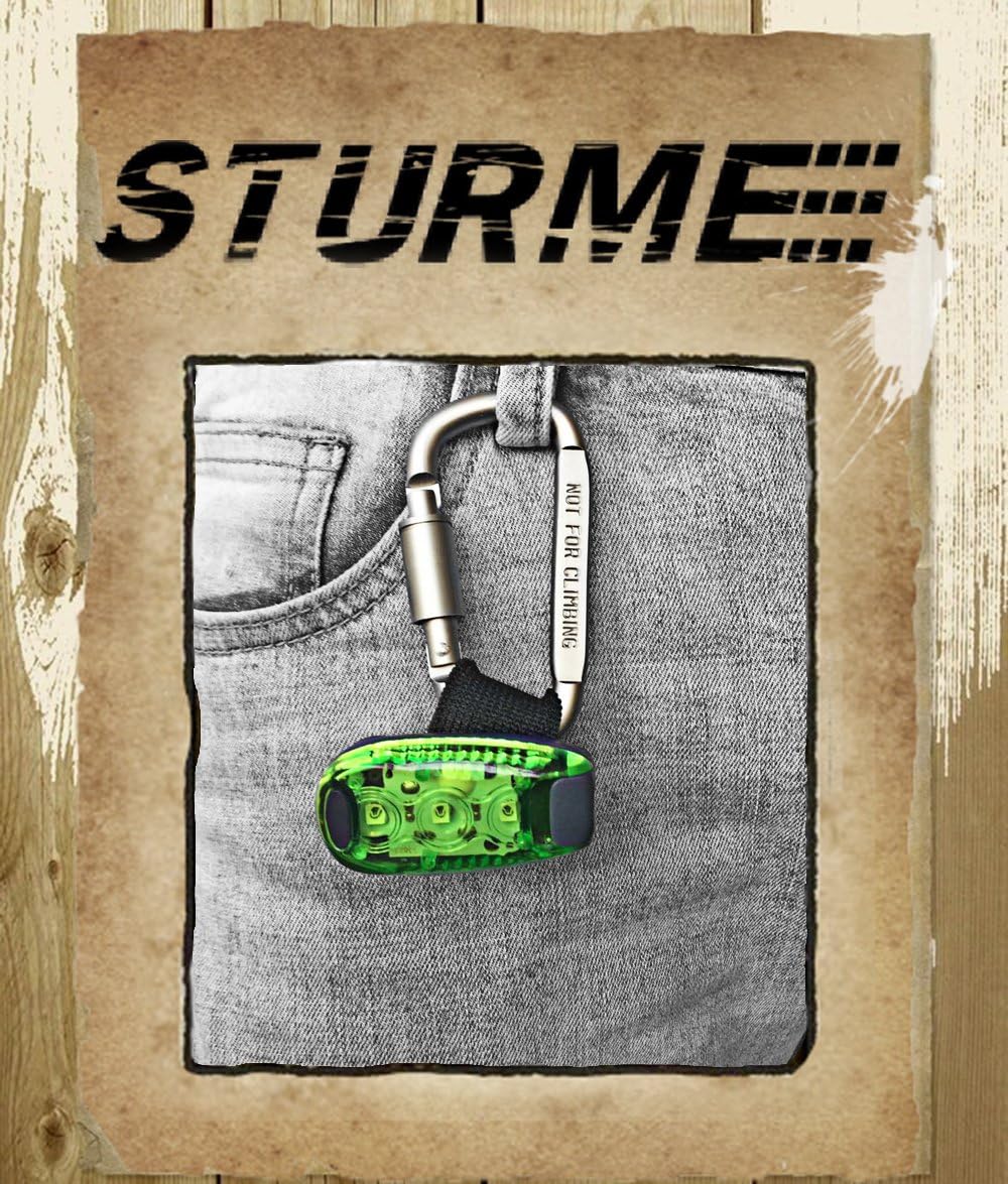 STURME LED Safety Light - High Visibility Strobe Lights for Bicycles, Kids, and Pets | Clip-On Design