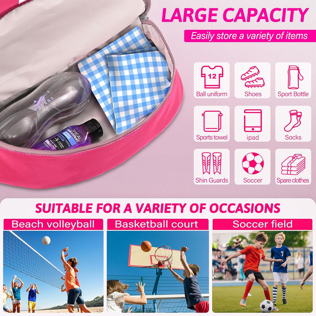 Skiennix Soccer Bag - Youth Drawstring Backpack with Shoe Compartments | Ideal for Gym, Sports & School
