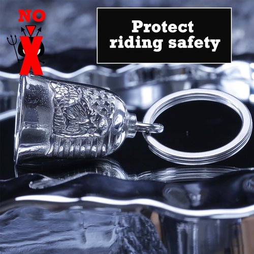 Motorcycle for Bells - Motorcycle Angel Bell for Men Women,Bell Biker Accessory,Guard Riding Safety (Black) (White)