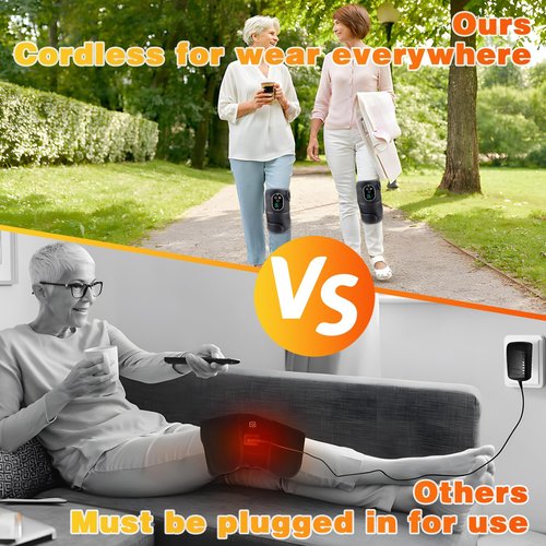 Atlodas Knee Heating Pad, Knee Massager with Heat and Vibration, Heating Pad for Knee, Massage Heated Knee Brace Wrap for Shoulder Elbow Knee, Keep Knee Warmer Stress Relief