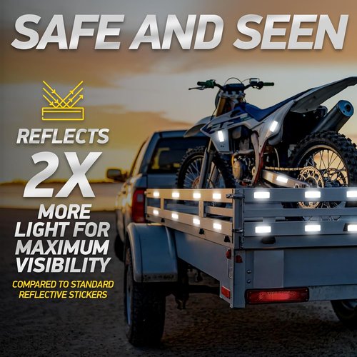 3M Diamond Grade Reflective Safety Tape Stickers - Yellow | 1.2″ x 3.15″ | 20-Pack for Helmets, Cars & Mailboxes