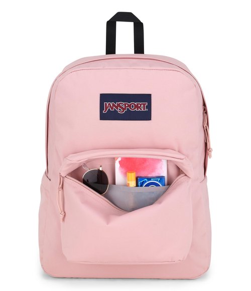 JanSport Superbreak Backpack - Durable, Lightweight Premium Backpack, Misty Rose