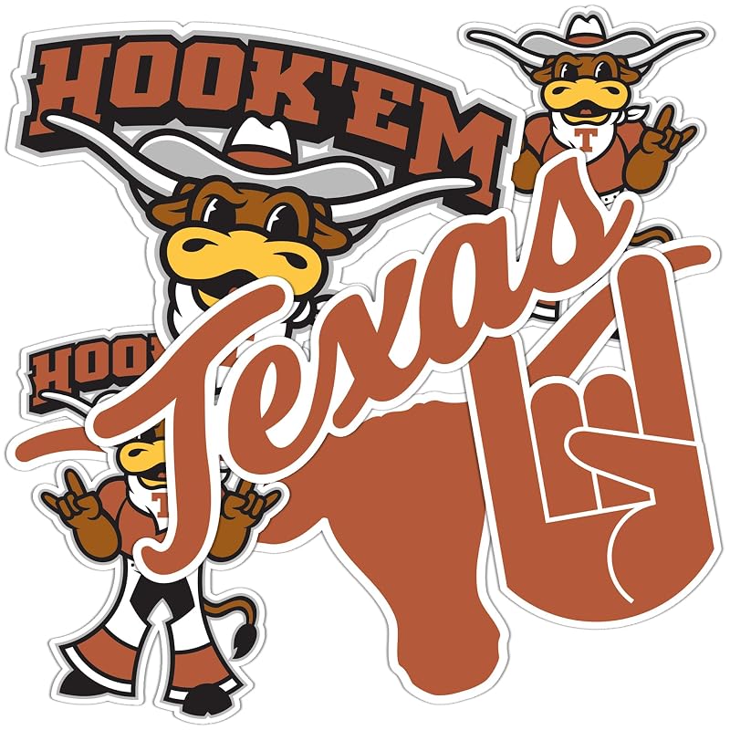 Texas Longhorns Desert Cactus Sticker Sheet - Premium Vinyl Decals