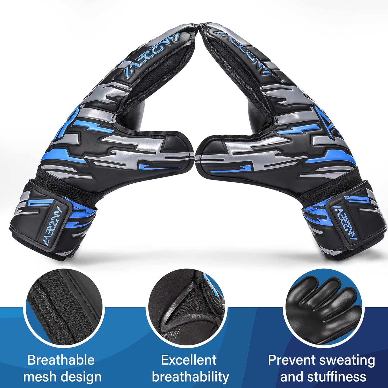 Skiennix Soccer Goalie Gloves - Finger-Save & Double Wrist Protection | Youth, Kids & Adult Sizes