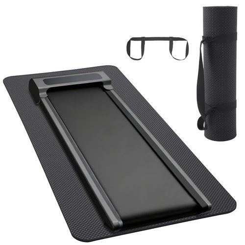 MABOZOO 0.5 Inch Walking Pad Mat, 55x24 Inch Non-Slip Treadmill Mat for Walking Pad, Treadmill, Bike, Exercise, Heavy Duty Workout Floor Protection for Carpet Floors(Black)