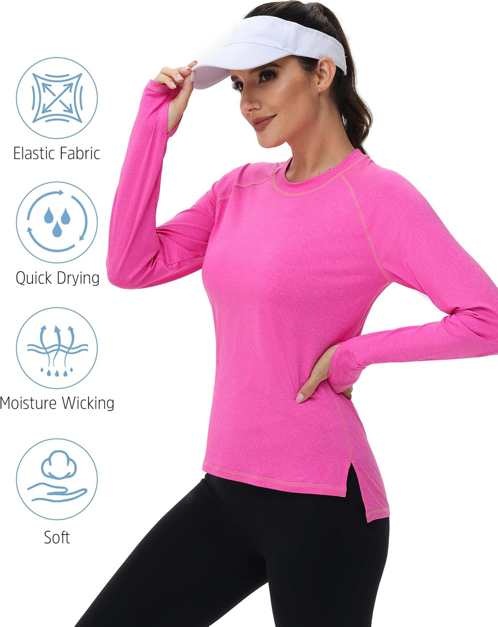 Skiennix Swim Rash Guard Shirt - Long Sleeve UV Sun Protection SPF 50+ with Thumbhole | Quick Dry for Beach & Hiking