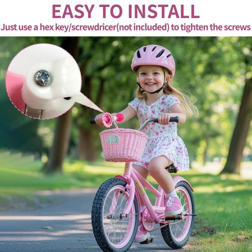 Kids Bike Horn, Bike Horn Pink for Kids, Bicycle Bell for Girls Boys (Pink)
