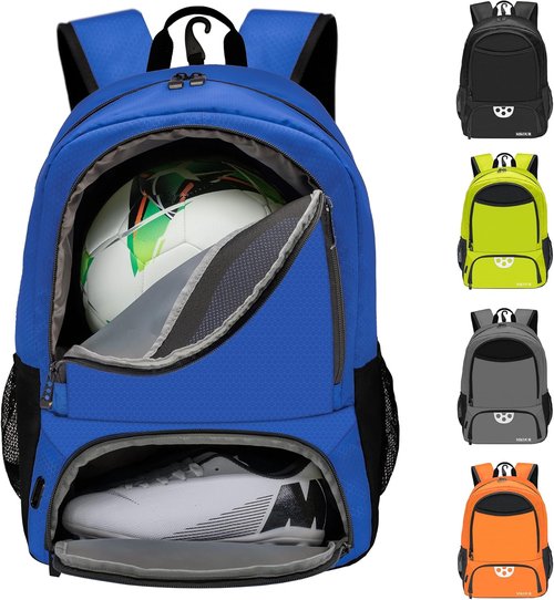 Mkour Soccer Bag - Versatile Football, Basketball & Volleyball Backpack with Ball Compartment