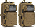 2 Pack Tactical Molle Utility Pouches - Mini EDC Belt Pouch for Outdoor Gear | Medical IFAK Pack with US Flag Patch