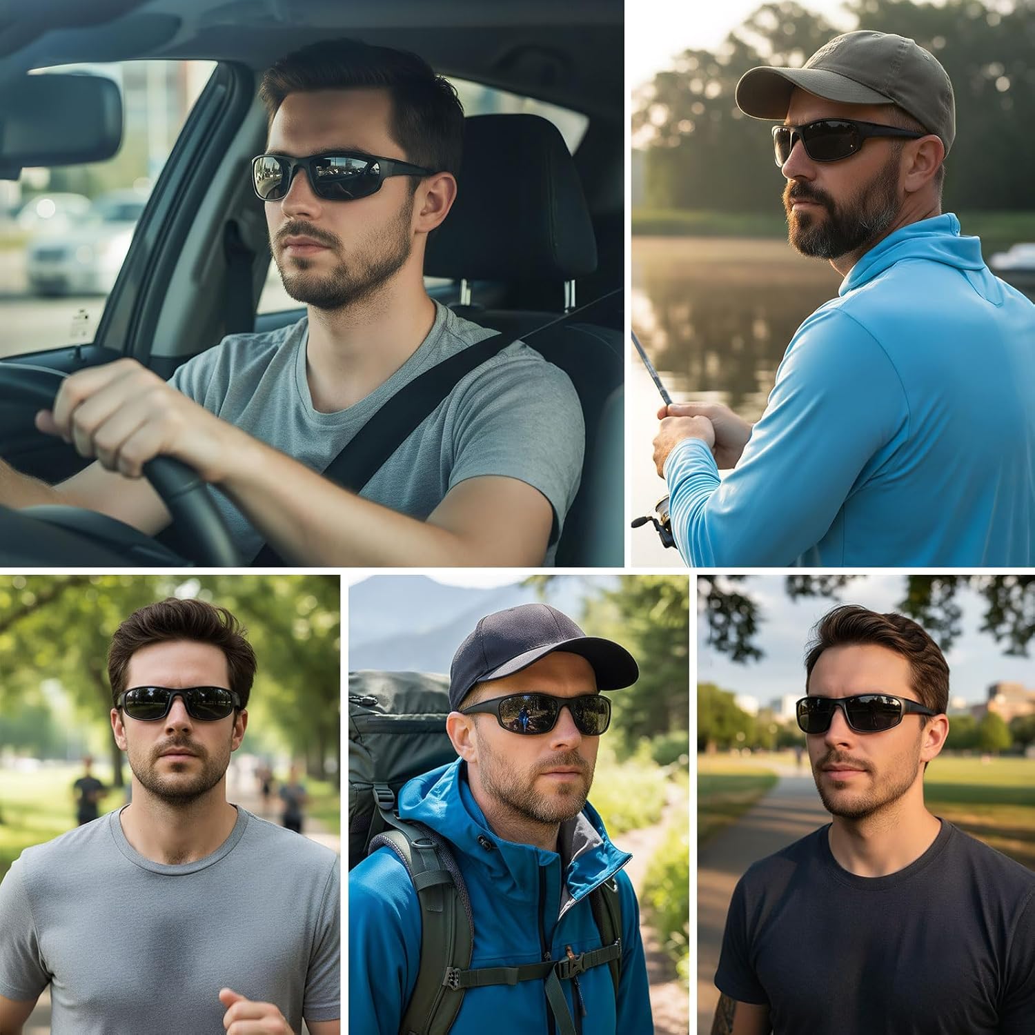 Skiennix Polarized Sports Sunglasses - UV Protection for Men & Women | Ideal for Fishing, Cycling & Running