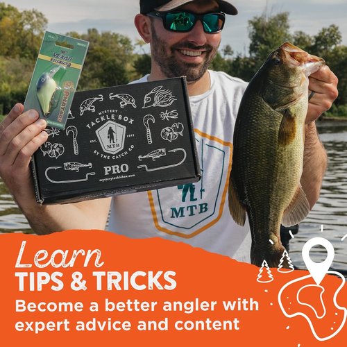 Catch Co Mystery Tackle Box PRO - Premium Bass Fishing Kit | Freshwater Largemouth & Smallmouth Lures
