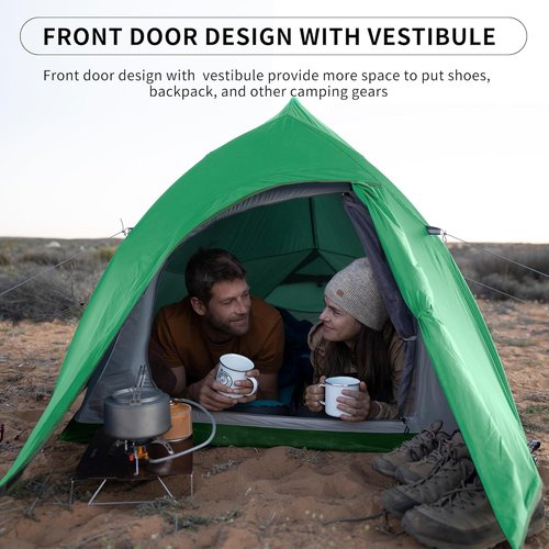 Naturehike Cloud-Up 2 Person Tent - Ultralight Backpacking Tent with Footprint for Camping & Hiking