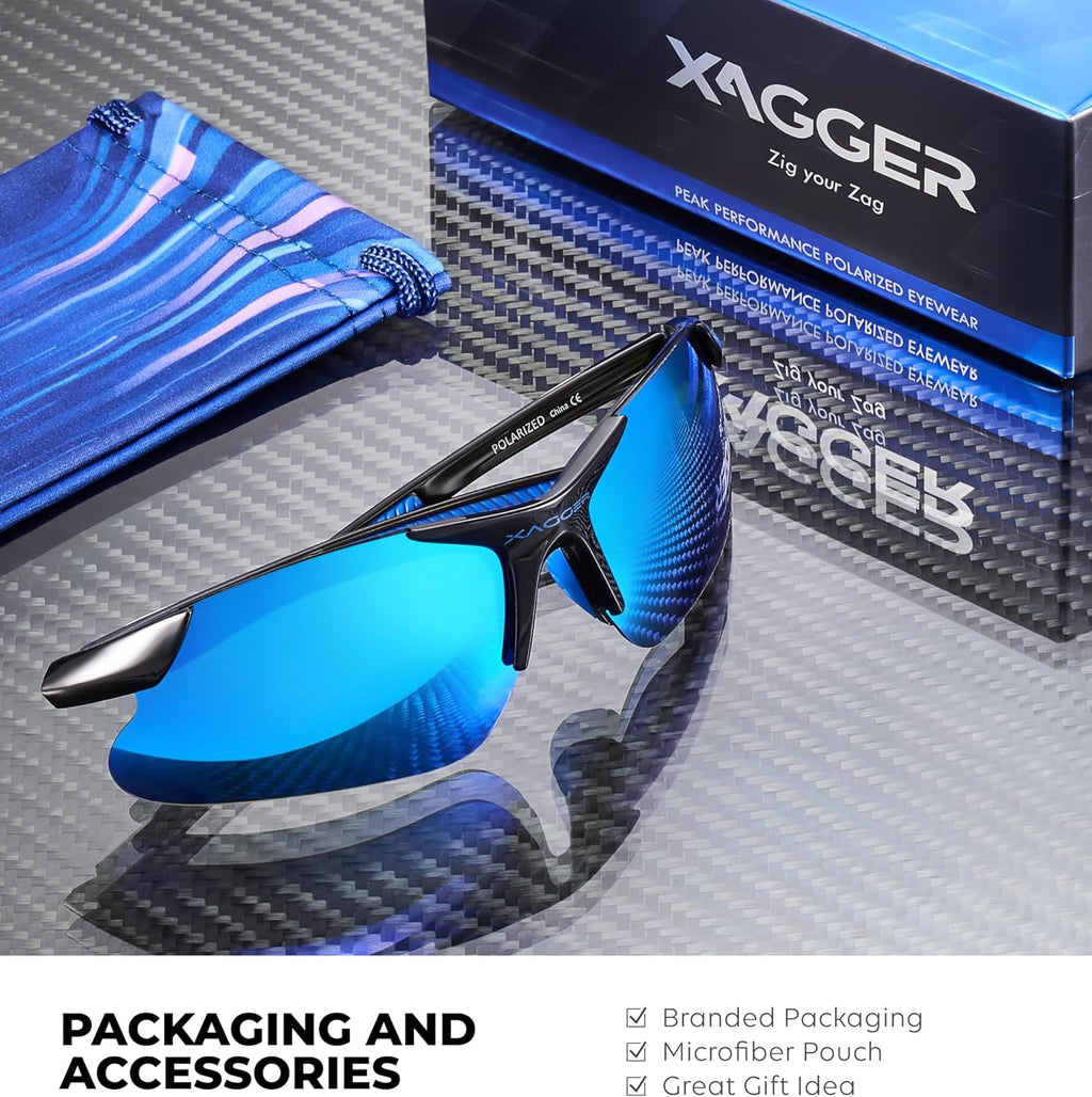 Xagger Kids Polarized Sports Sunglasses - Lightweight TR90 Frame for Boys & Girls | Perfect for Baseball & Softball