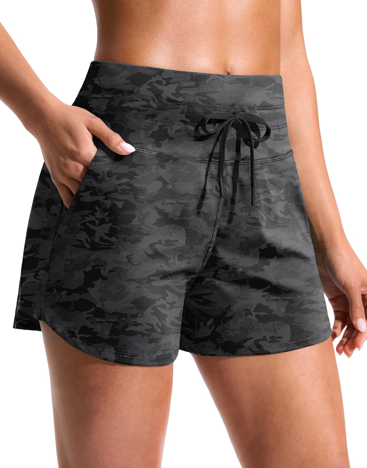 Soothfeel Women's Running Shorts - Quick Dry High Waisted Athletic Shorts with Pockets | 3.5"/5" Options