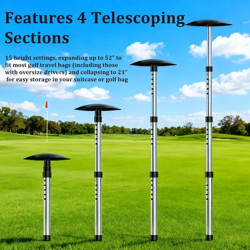 WIGERLON Travel Golf Bag Support Rod to Protect Golf Club,Stiff Arm for Golf Travel Bag,Golf Travel Bag Support Pole