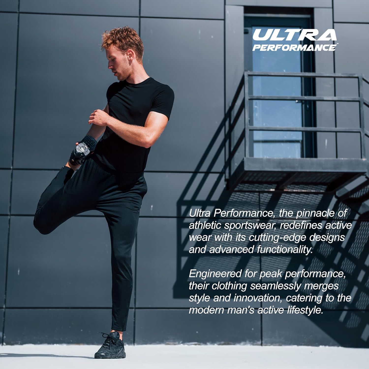 Ultra Performance Men's Athletic Jogger Pants - Stretch Nylon Gym Pants with Pockets for Active Workouts