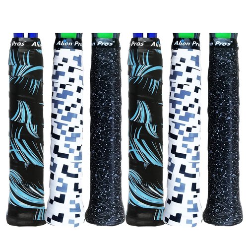 ALIEN PROS 12 Pack Sailor Mix & Fire Tennis Racket Grip Tape – Tac Moisture Feel Tennis Grip – Wrap Your Racquet for High Performance