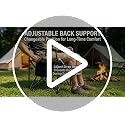 FAIR WIND 2-Pack Heavy Duty Oversized Camping Chairs for Adults - Black Twin Pack