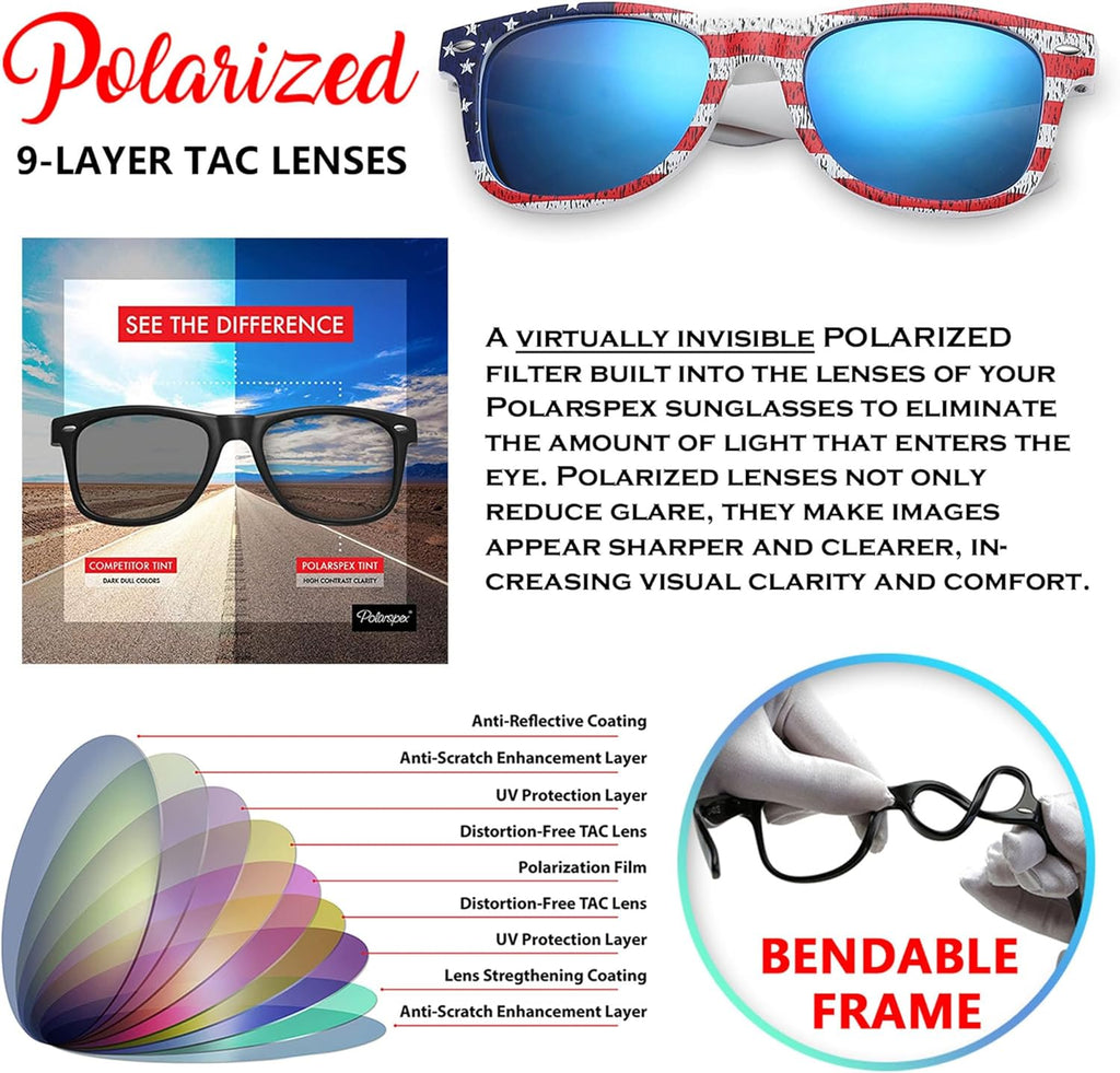 PolarSpex Toddler Sunglasses - UV Protection & Unbreakable Polarized Design | Fits Ages 2-8