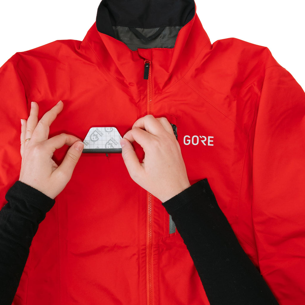 GEAR AID Tenacious Tape Gore-TEX Fabric Patches for Waterproof Jacket & Rain Gear Repair, Black, 2.5” x 2.8” Hex & 2.5” x 4” Rectangle, 4 Patches
