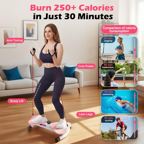 EPHESPORT Waist Twisting Machine, Ab Twister for Home Workout, Twister Board for Exercise, Full Body Slimming & Core Training, Twist Machine for Weight Loss, Compact Home Exercise Equipment