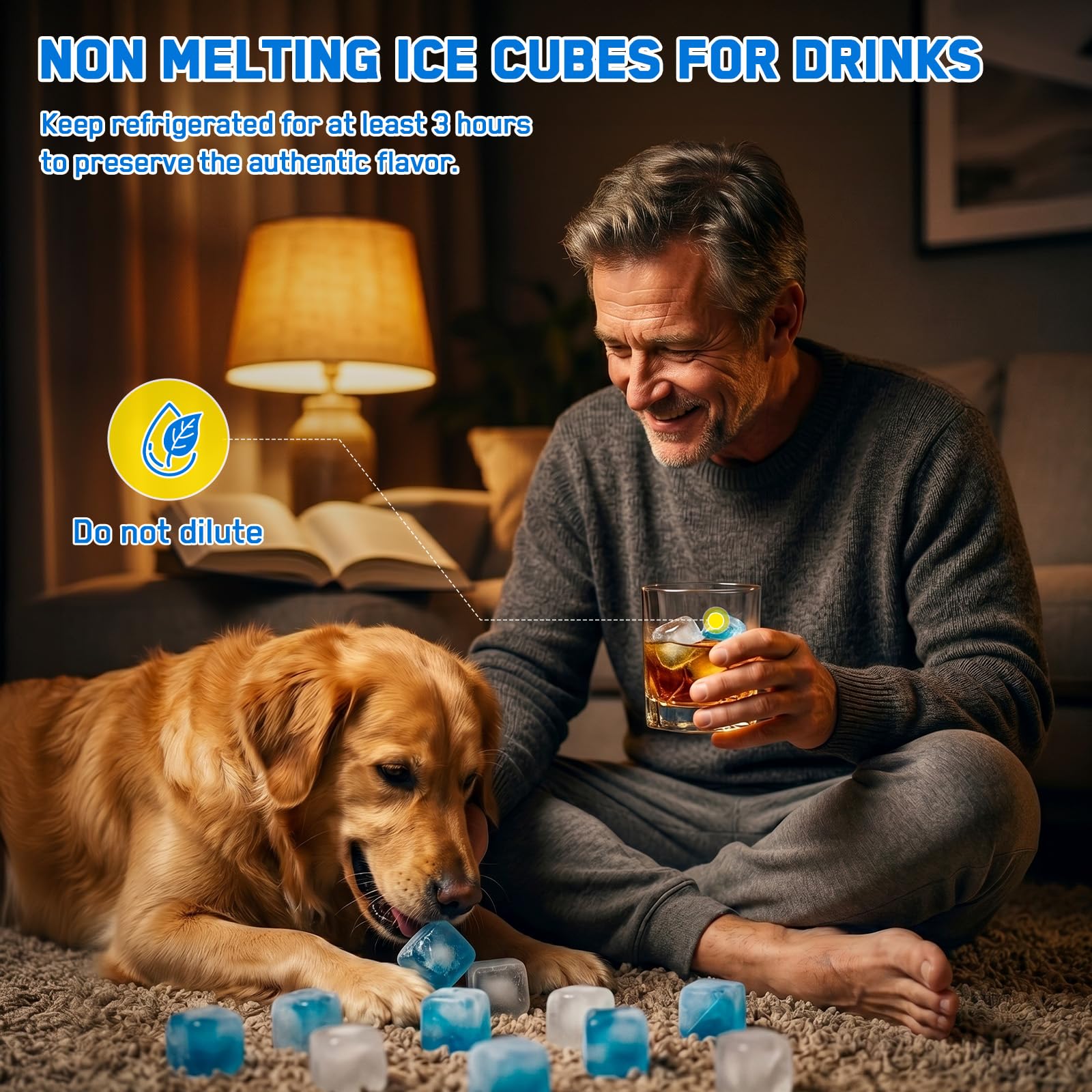 400 Pack Reusable Ice Cubes for Coolers Drinks, BPA-Free Plastic Cubed Ice Packs for Lunch Boxes, Non-Diluting Refreezable for Outdoor Ice Bath Whiskey Coffee Bars Party Camping