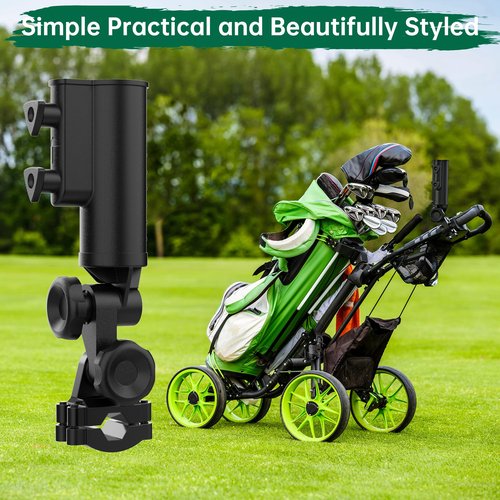 10L0L Heavy Duty Golf Push Cart Umbrella Holder - 180° Adjustable Aluminum Base for Golf Carts, Strollers, Wheelchairs & Bikes | Universal Mounting Design