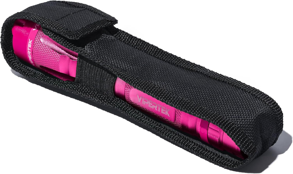VIPERTEK VTS-T03 Stun Gun - Rechargeable Self Defense Device with LED Flashlight | Pink Color