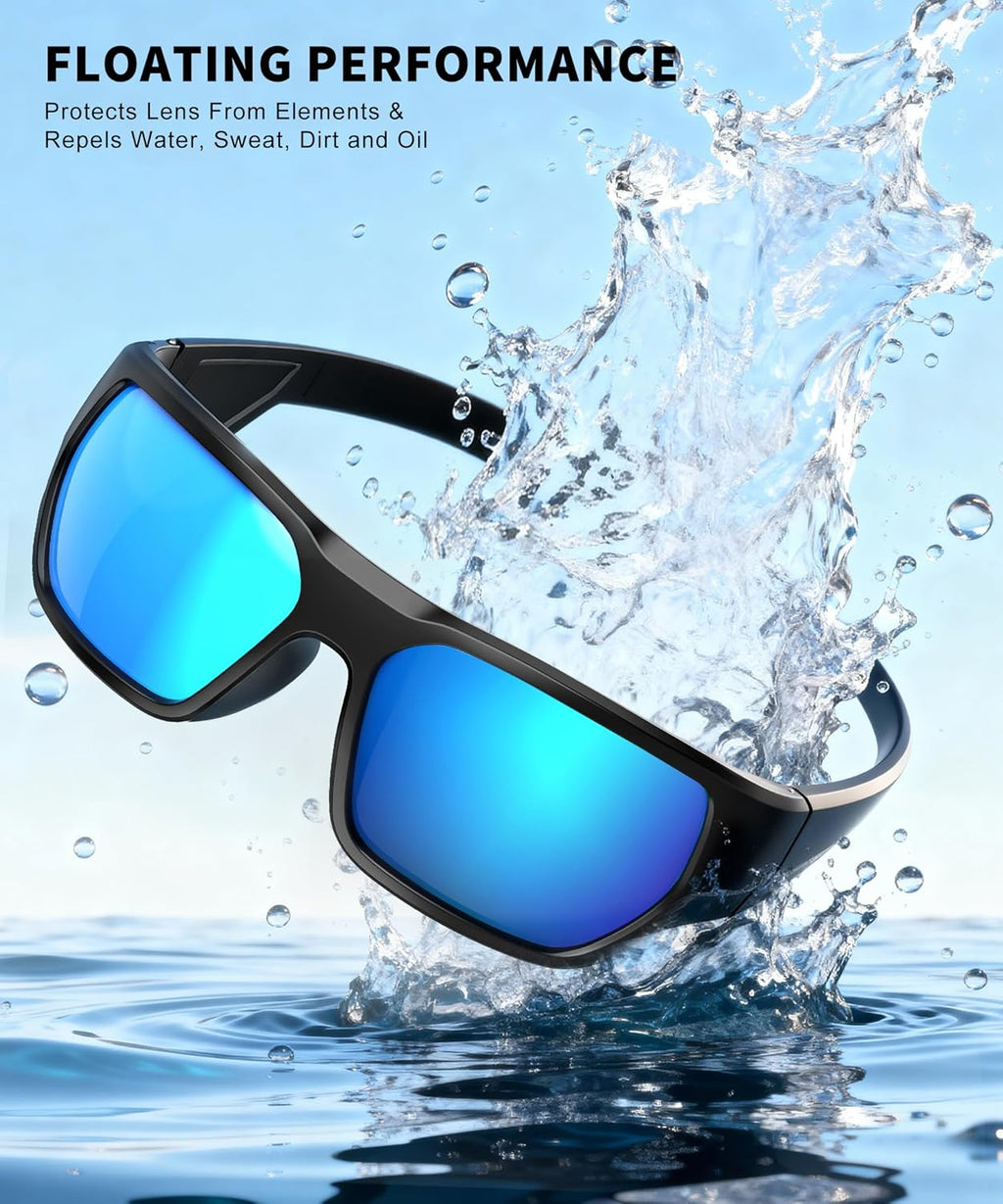 Polarized Fishing Sunglasses for Men Women, UV400 Fishing Sports Glasses for Cycling, Running & Surf
