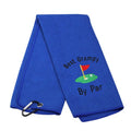 LEVLO Dad Golf Towel Embroidered Golf Towel Gift Golf Father Gift Best Pops/Grampy/Papaw/Opa by Par Golf Towel with Clip (Best Grampy)