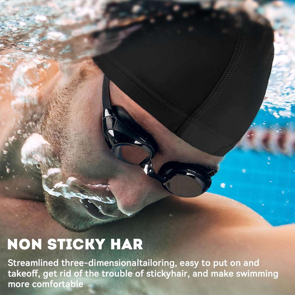 Skiennix Swim Cap - High Stretch Fabric for Men & Women | Comfortable Fit, Non-Waterproof