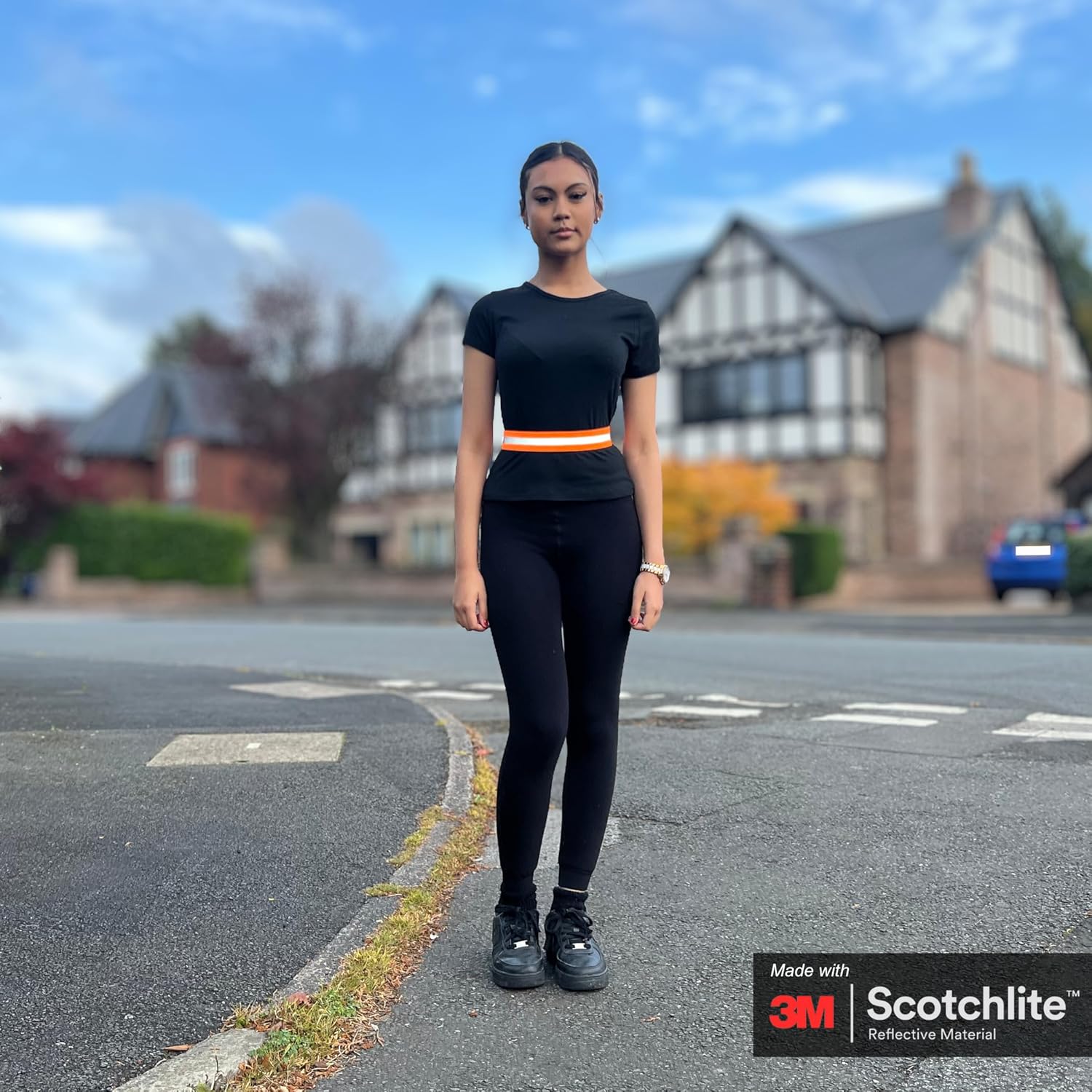 Salzmann Reflective Running Belt - Adjustable High-Visibility Strap with 3M Scotchlite Material