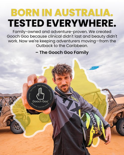 Gooch Goo Anti Chafing Balm Tin - 3.17oz Sweat & Water Resistant Anti Chafe Balm for Sports, & Workout - Ultra Low Friction Chub Rub, Gooch, Feet, Armpits - Skin Protection for Athletes