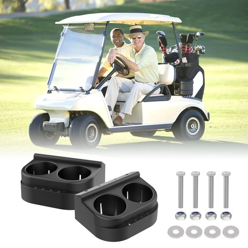 10L0L Club Car Cup Holder Kit Dual for Club Car DS 1993-Up Models Gas & Electric Golf Cart OEM#1016811 101708301 (2PCS/Pack)