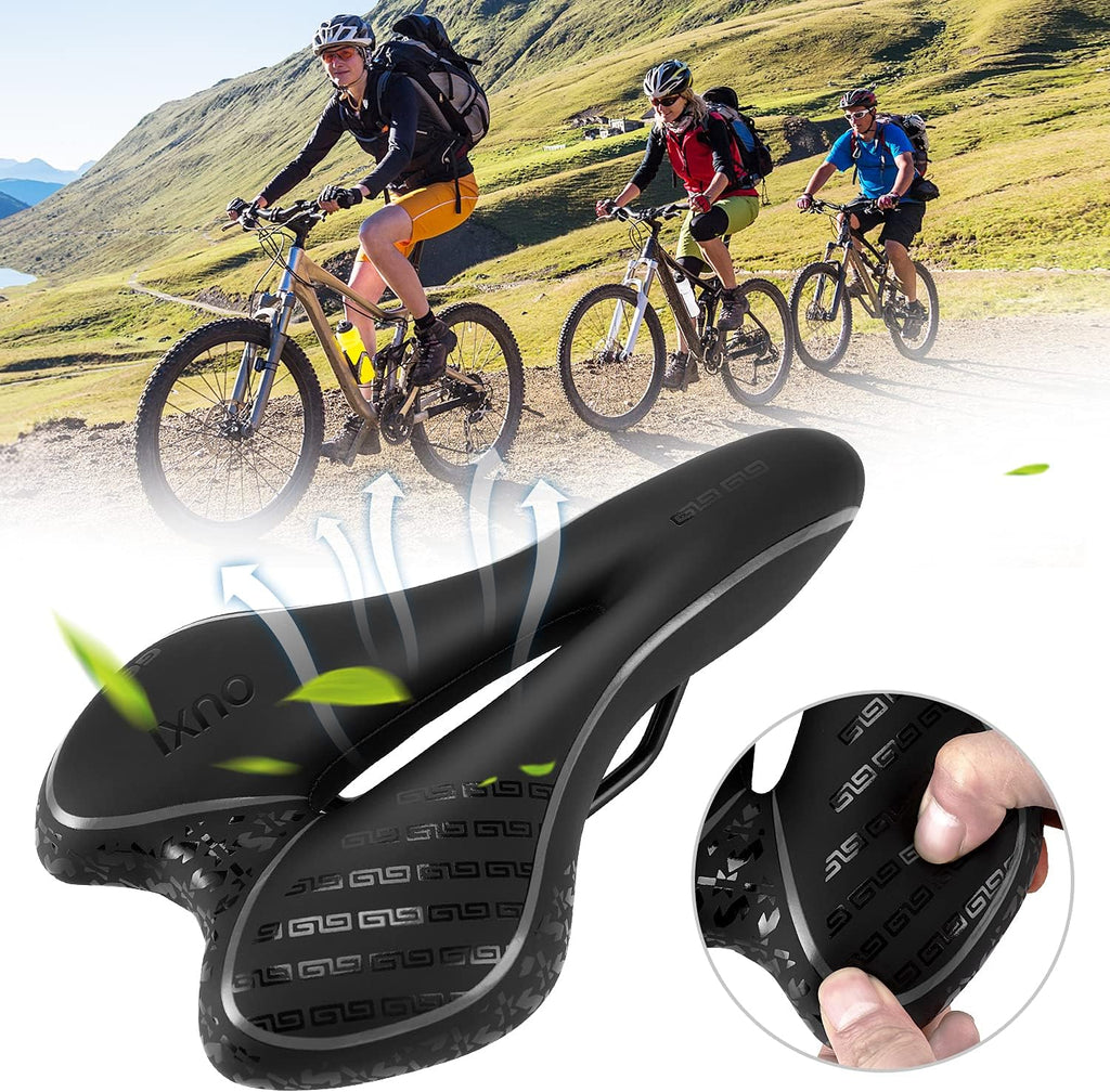 OUXI Comfort Bike Seat - Soft Gel Bicycle Saddle with Shock Absorption | Waterproof for Men & Women