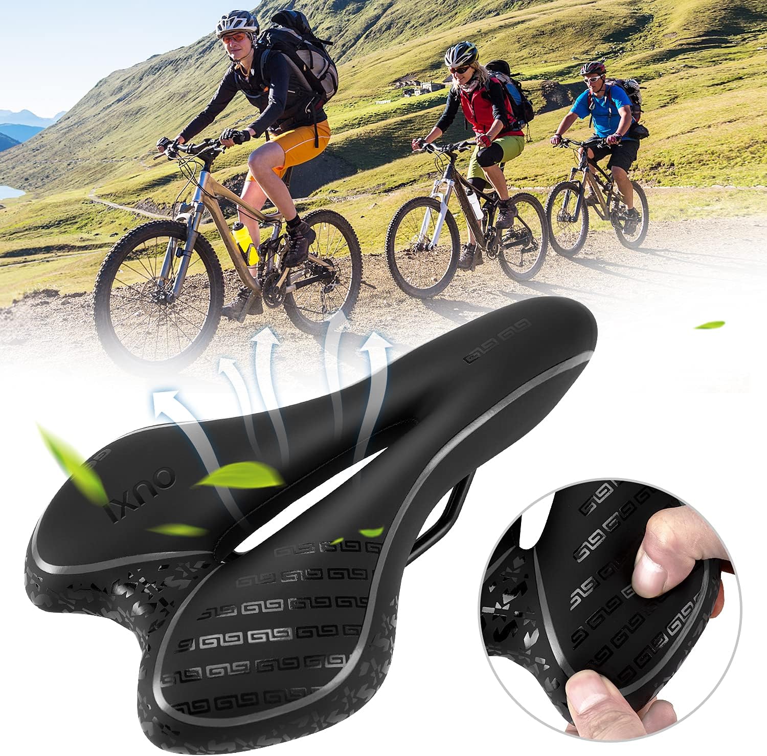OUXI Comfort Bike Seat - Soft Gel Bicycle Saddle with Shock Absorption | Waterproof for Men & Women